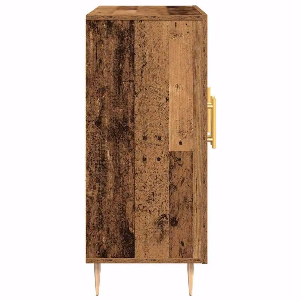 Berkfield Home Rustic Brown Sideboard in Old Wood, W/D/H: 90 x 34 x 80 cm – 4