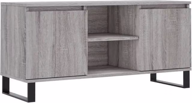 Berkfield Home Modern Grey Sonoma TV Cabinet W/D/H: 104 x 35 x 50 cm