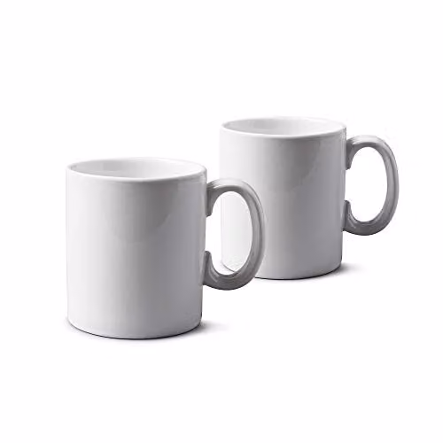 WM Bartleet & Sons 1750 Set of 2 White Porcelain Mugs, 568ml