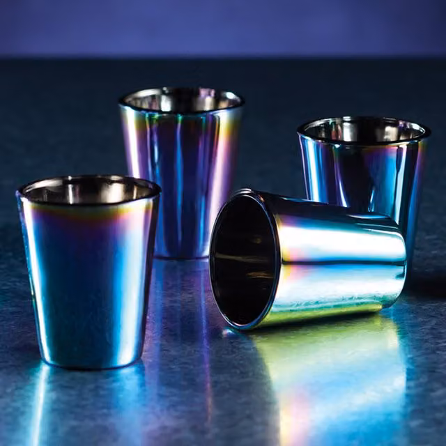 BarCraft Blue Shot Glasses, 4 x 50ml