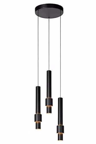 Lucide Margary Dimmable Modern LED Pendant Light, Black, Diameter: 28 cm