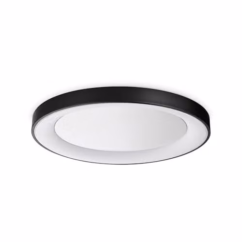 Netlighting Planet Integrated LED Semi Flush Ceiling Light in Black, 3000Lm, 3000K Warm White