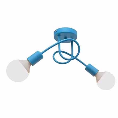 Netlighting Helam Oxford Multi Arm Semi Flush Ceiling Light in Turquoise