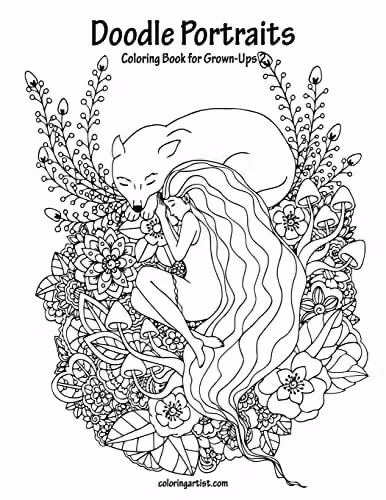Doodle Portraits Coloring Book for Grown-Ups 2: Volume 2 by Createspace