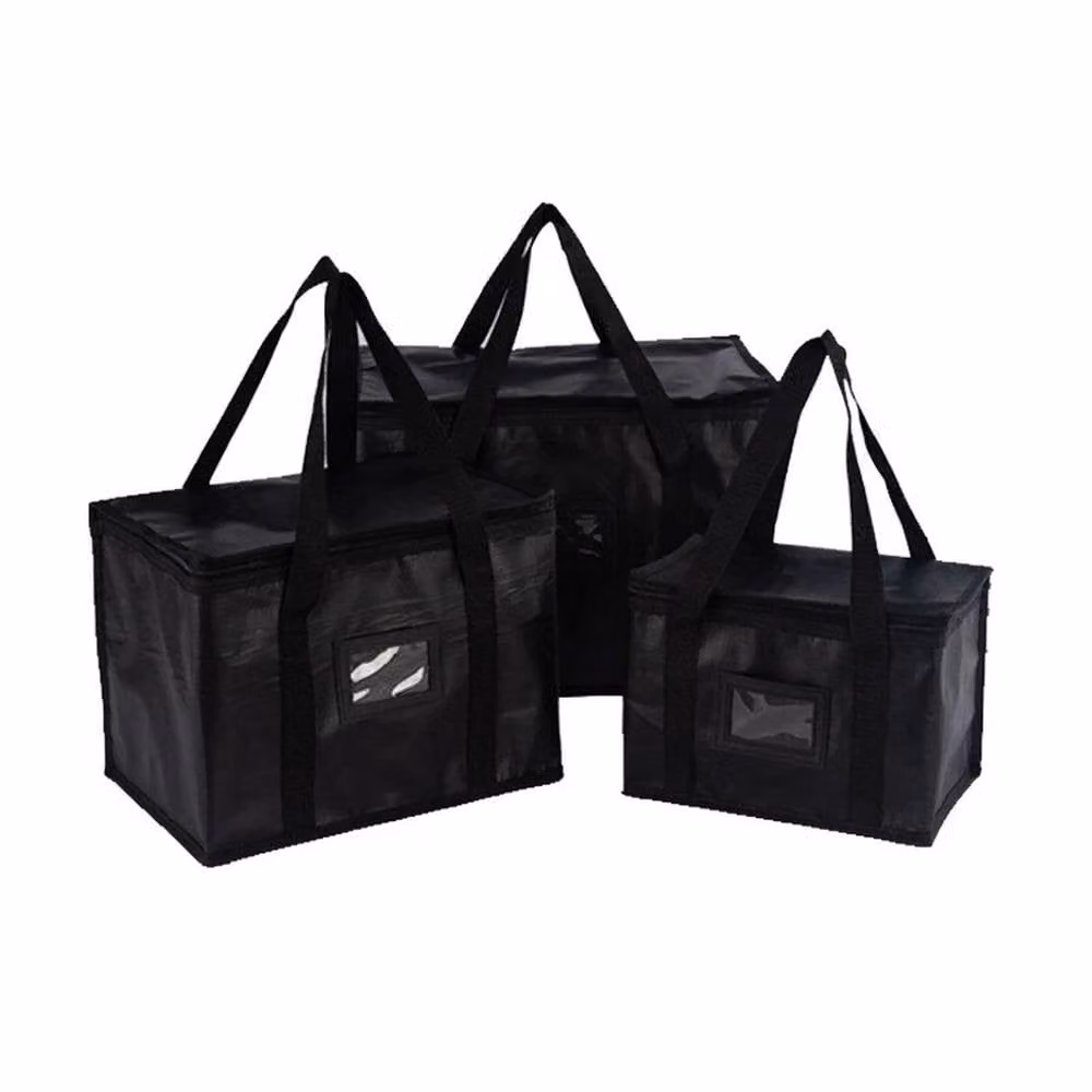 FLAVORA 70L Thermal Pizza Delivery Bag for Hot and Cold Storage, Black – 2