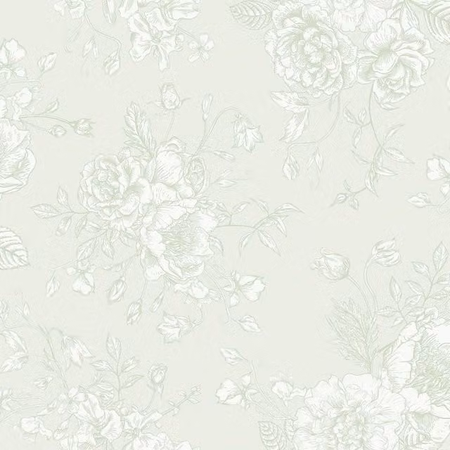 I Love Wallpaper Romantic Roses Botanical Floral Wallpaper in Sage Green and Yellow with a Vintage Design