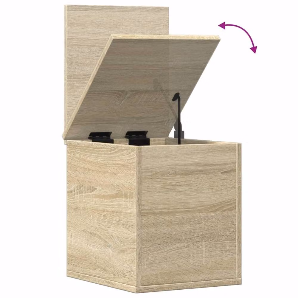 Berkfield Home Sonoma Oak Storage Box in Light Brown, W/D/H: 30 x 35 x 35 cm – 2