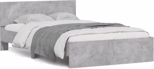 Berkfield Home Small Double Bed Frame with Lift Up Base, Grey, W/D/H: 120 x 190 x 31 cm