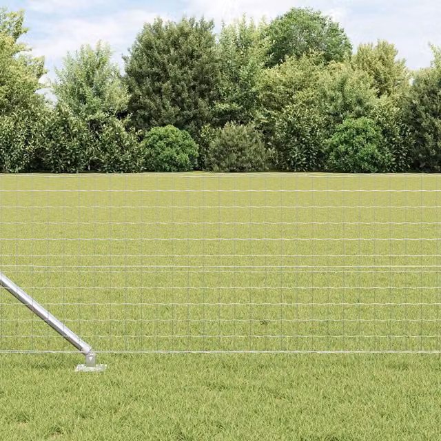 Berkfield Home Galvanised Steel Fence Posts with Spike, Silver, 52 Pieces, Diameter: 3.2 cm, Height: 80 cm