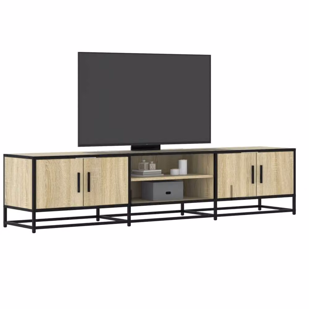 Berkfield Home TV Cabinet in Sonoma Oak, W/D/H: 180 x 41 x 41 cm – 2
