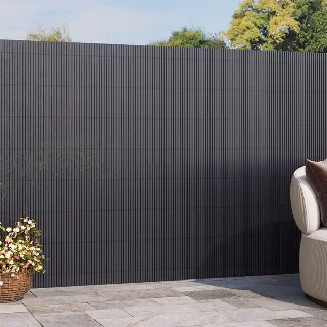 Kidkid Opaque PVC Garden Privacy Fence Mat in Anthracite Grey, Height: 150 cm