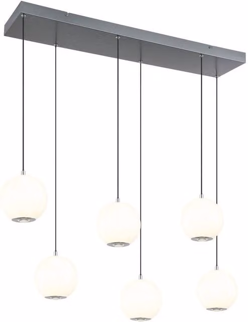 Netlighting Simmons Cluster Pendant Ceiling Light in Matt Grey with 6 LED Bulbs