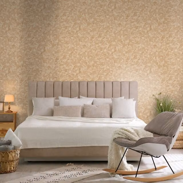 Erismann Gold Crushed Silk Abstract Non-Woven Vinyl Wallpaper