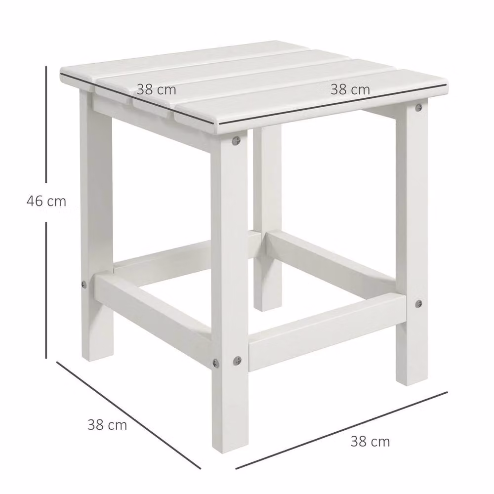 EONLION Square Coffee Table for Garden and Porch in White – 2