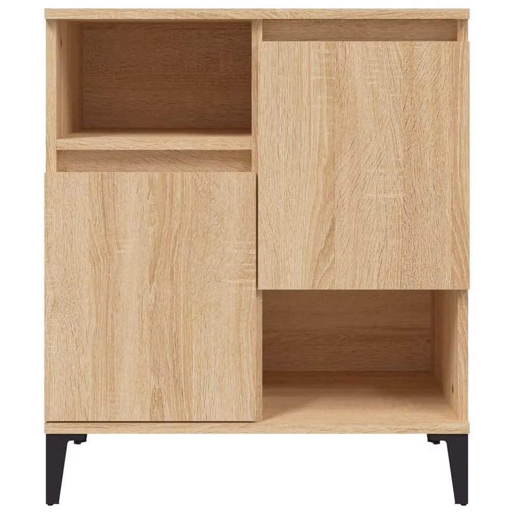 Berkfield Home Set of 2 Sonoma Oak Sideboards in Light Tan, W/D/H: 60 x 35 x 70 cm – 3