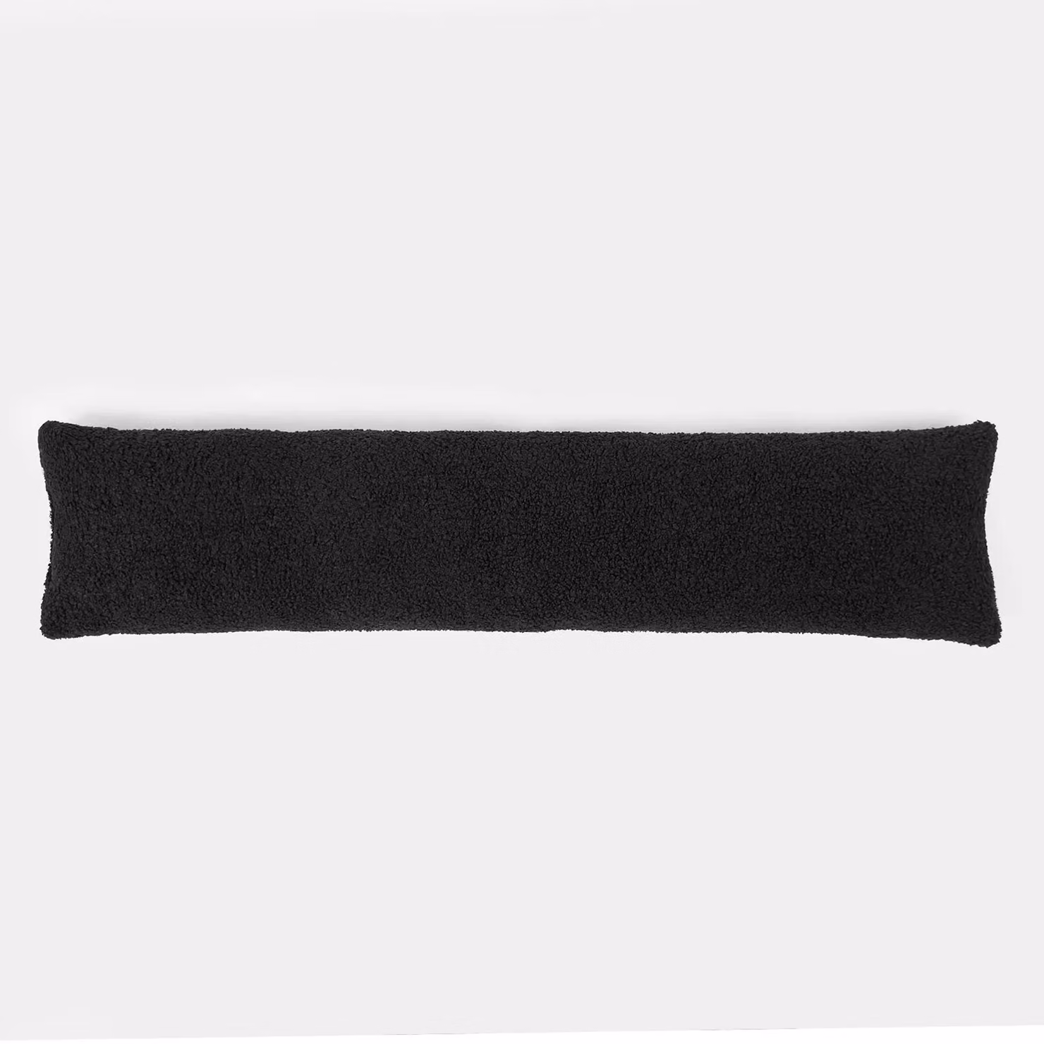 OHS Boucle Fleece Door Draft Excluder Cushion in Black, W/D/H: 90 x 20 cm – 3