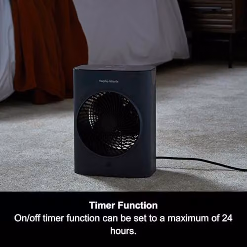 Morphy Richards 2kW Freestanding Fan Heater with Remote Control and Thermostat, Grey – 4
