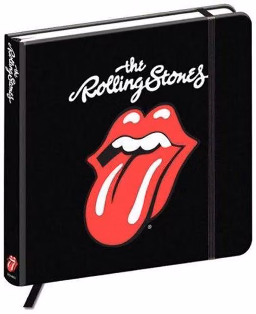 The Rolling Stones Classic Tongue Hardback Notebook in Black, Red and White