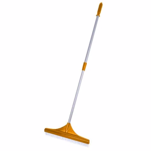 Lazy Tools Artificial Grass Brush in Orange with 45 cm Wide Nylon Bristles and 130 cm Telescopic Handle – 1
