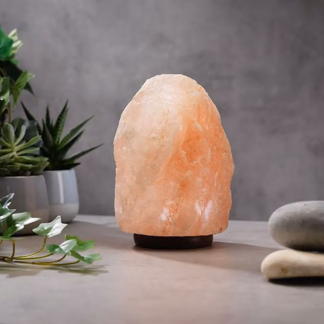 Menkind Well Being 16 Colour Enchanting Himalayan Salt Lamp with Remote Control, Multicolour Stone Tabletop Light