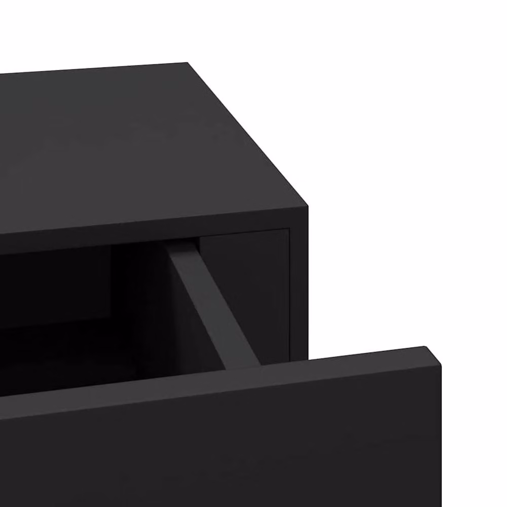 Berkfield Home Wall-mounted Drawer Shelves, 2 Piece Set in Black MDF, W: 40 cm, D: 23.5 cm, H: 10 cm – 5