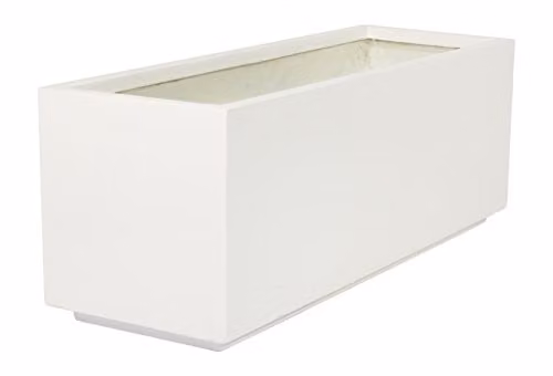 Primrose White Fibreglass Trough Planter – 1