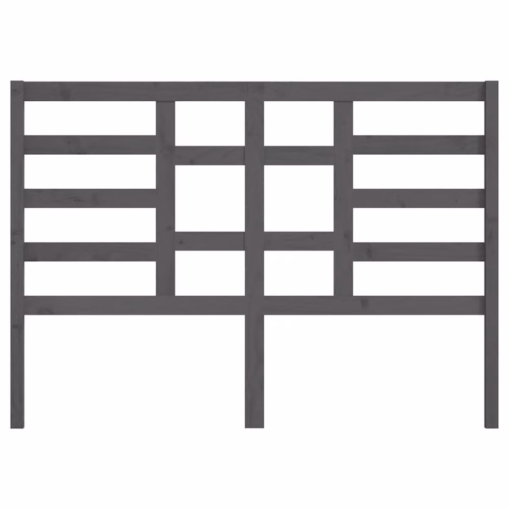 Berkfield Home Grey Rustic Solid Pine Wood Bed Headboard W: 126 cm, H: 104 cm, D: 4 cm – 3