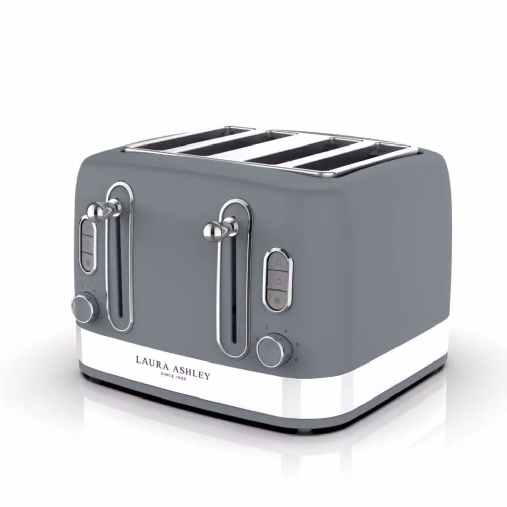 Laura Ashley Blue Kettle and 4 Slice Toaster Set – 1