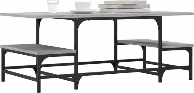 Berkfield Home Decorative Coffee Table in Grey Sonoma, W/D/H: 100 x 50.5 x 40 cm