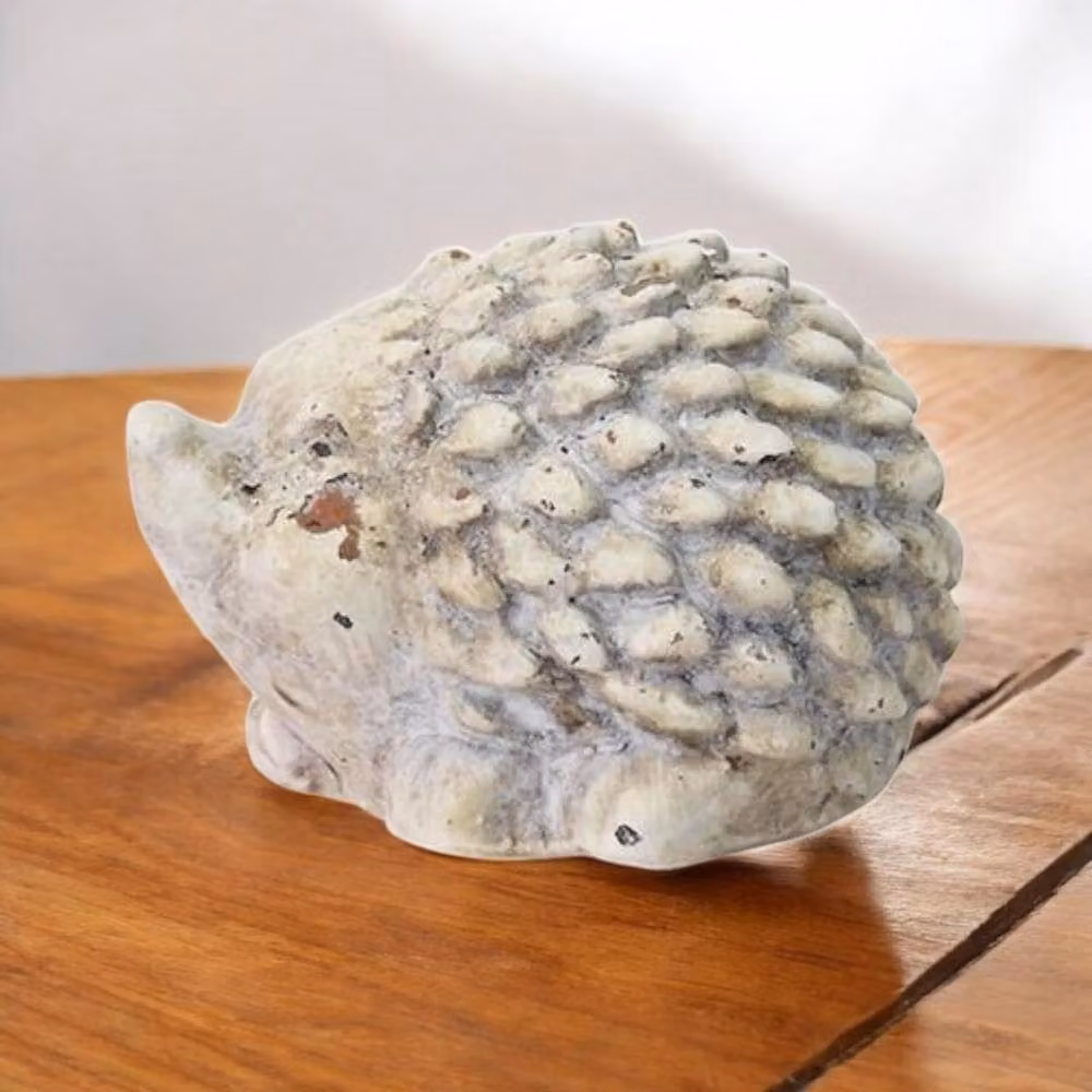 Minster Hedgehog Ornament, Beige Concrete, L10 x W8 x H7 cm – 2