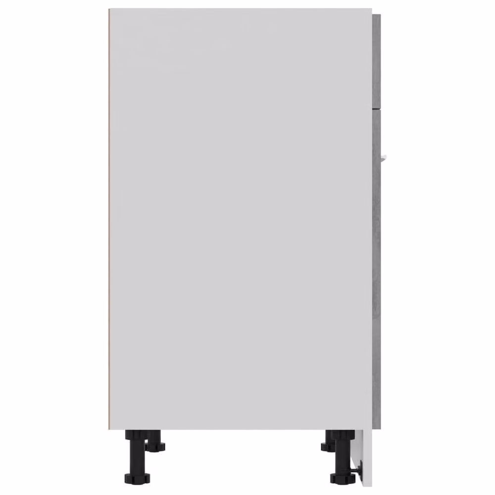 Berkfield Home Modern Drawer Bottom Cabinet in Concrete Grey, W: 60 cm, D: 46 cm, H: 81.5 cm – 2