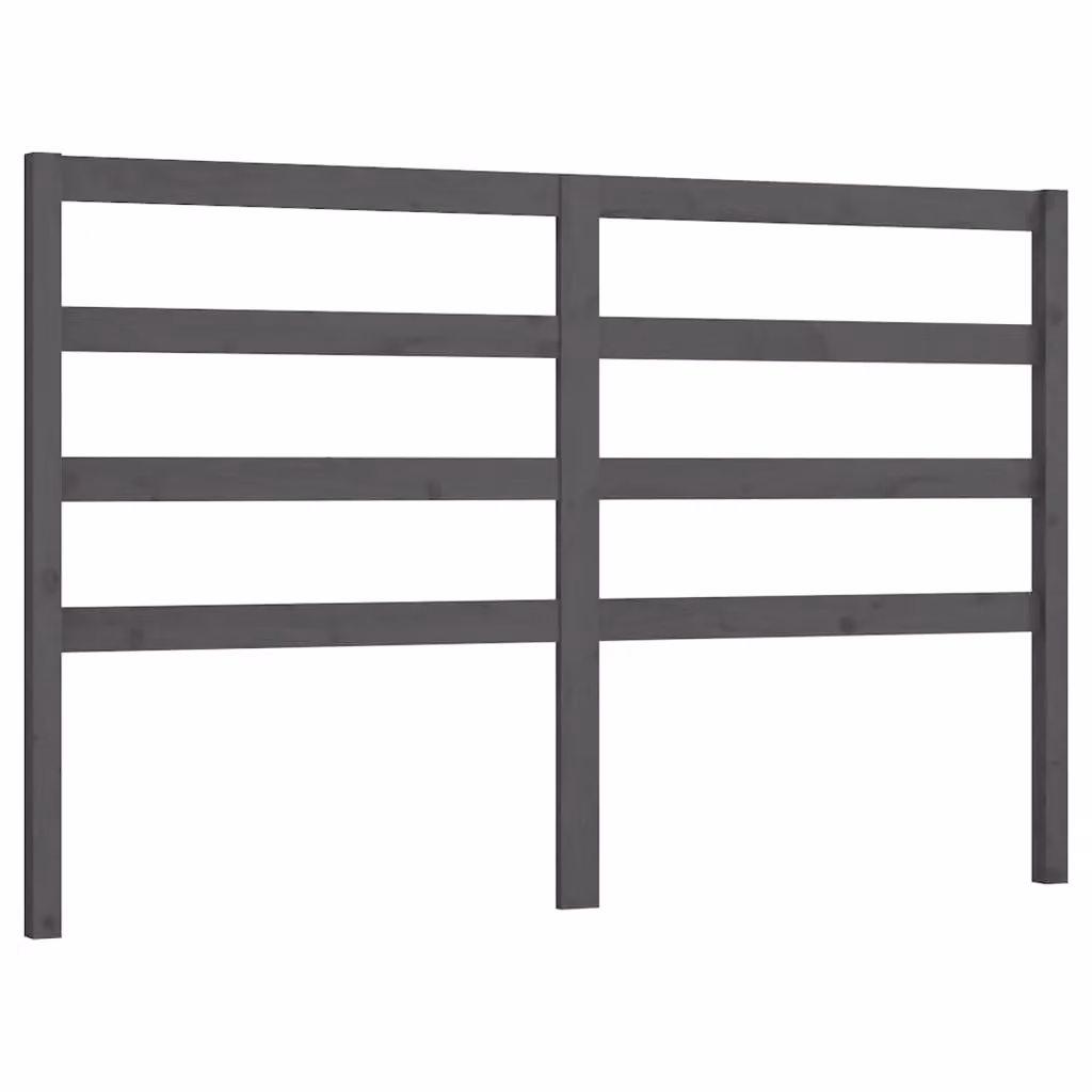 Berkfield Home Grey Rustic Solid Pine Wood Bed Headboard W: 126 cm, D: 4 cm, H: 100 cm – 2
