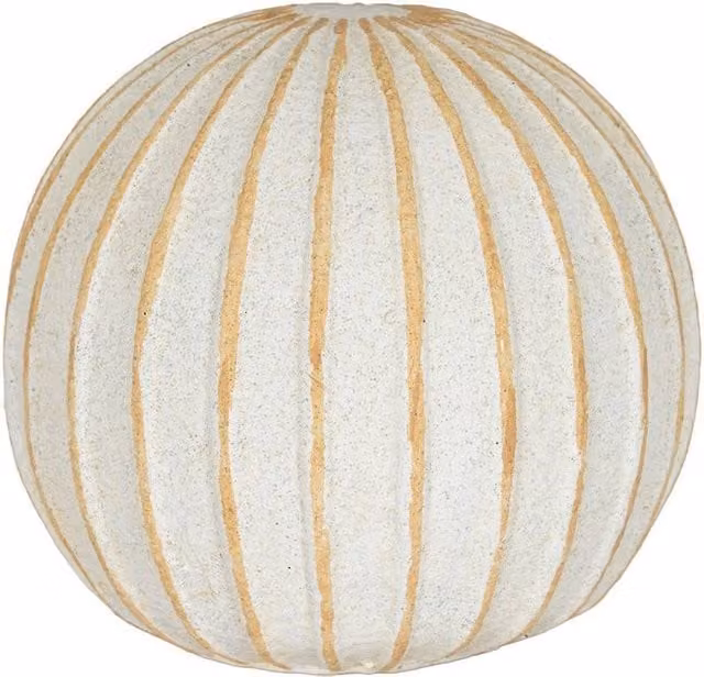Lemon Pavilion Furniture and Decor Grove Small White Ceramic Decorative Ball, W: 10 cm, D: 10 cm, H: 9 cm