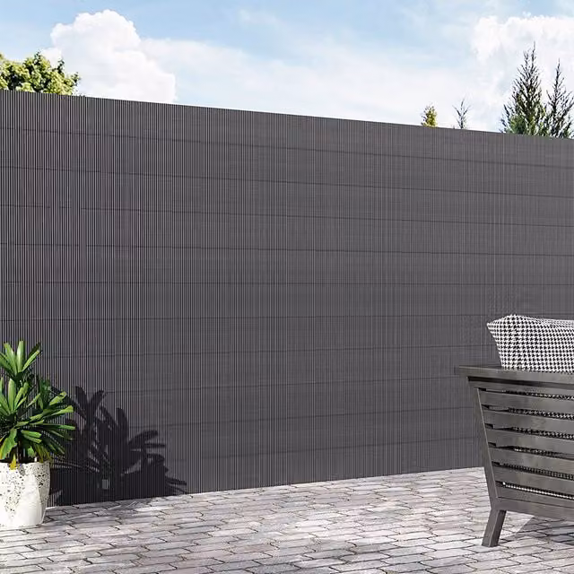 Breeins Semi-Transparent Mat Privacy Fence in Grey, W: 300 cm, H: 150 cm