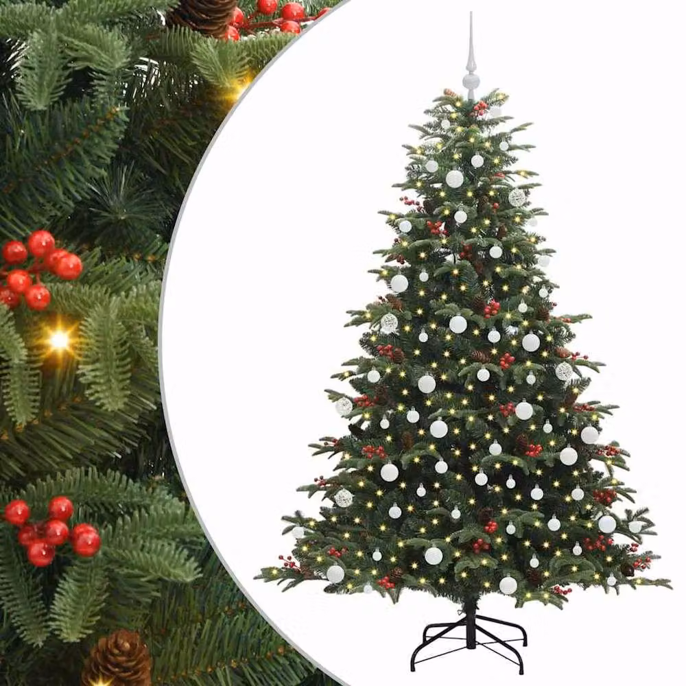 Berkfield Home Artificial Christmas Tree with 300 LEDs in Green, Height: 180 cm – 2