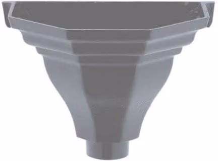 Hargreaves Premier Cast Iron Round Downpipe Standard Hopper Head H1 Flat Back Outlet 65mm Grey Primer