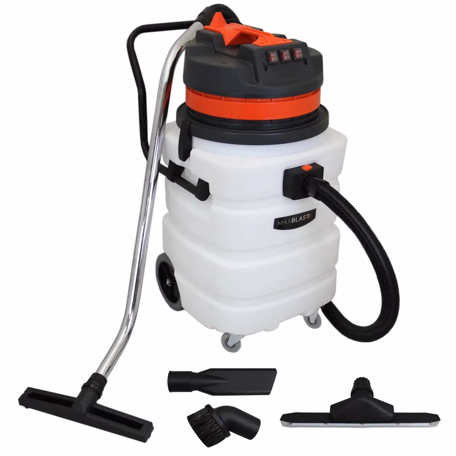 Monstershop 90L Wet and Dry Vacuum with Aluminium Gutter Vacuum Poles in White – 2