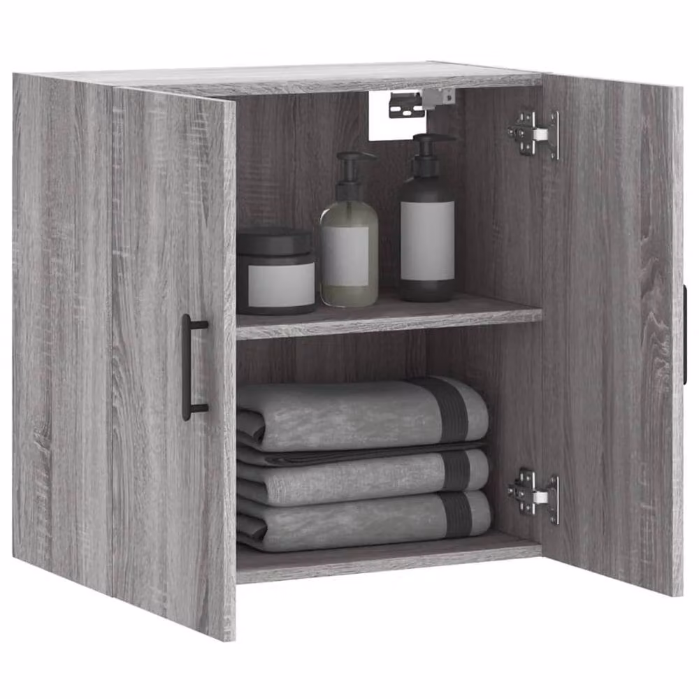 Berkfield Home Grey Sonoma Wall Cabinet in Engineered Wood W/D/H: 60 x 31 x 60 cm – 3