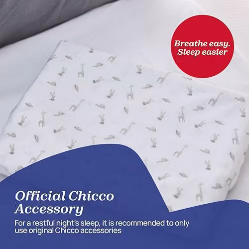 Chicco Next2Me Co-Sleeping Crib Sheets, Pack of 2, 100% Soft Cotton, White and Green – 4