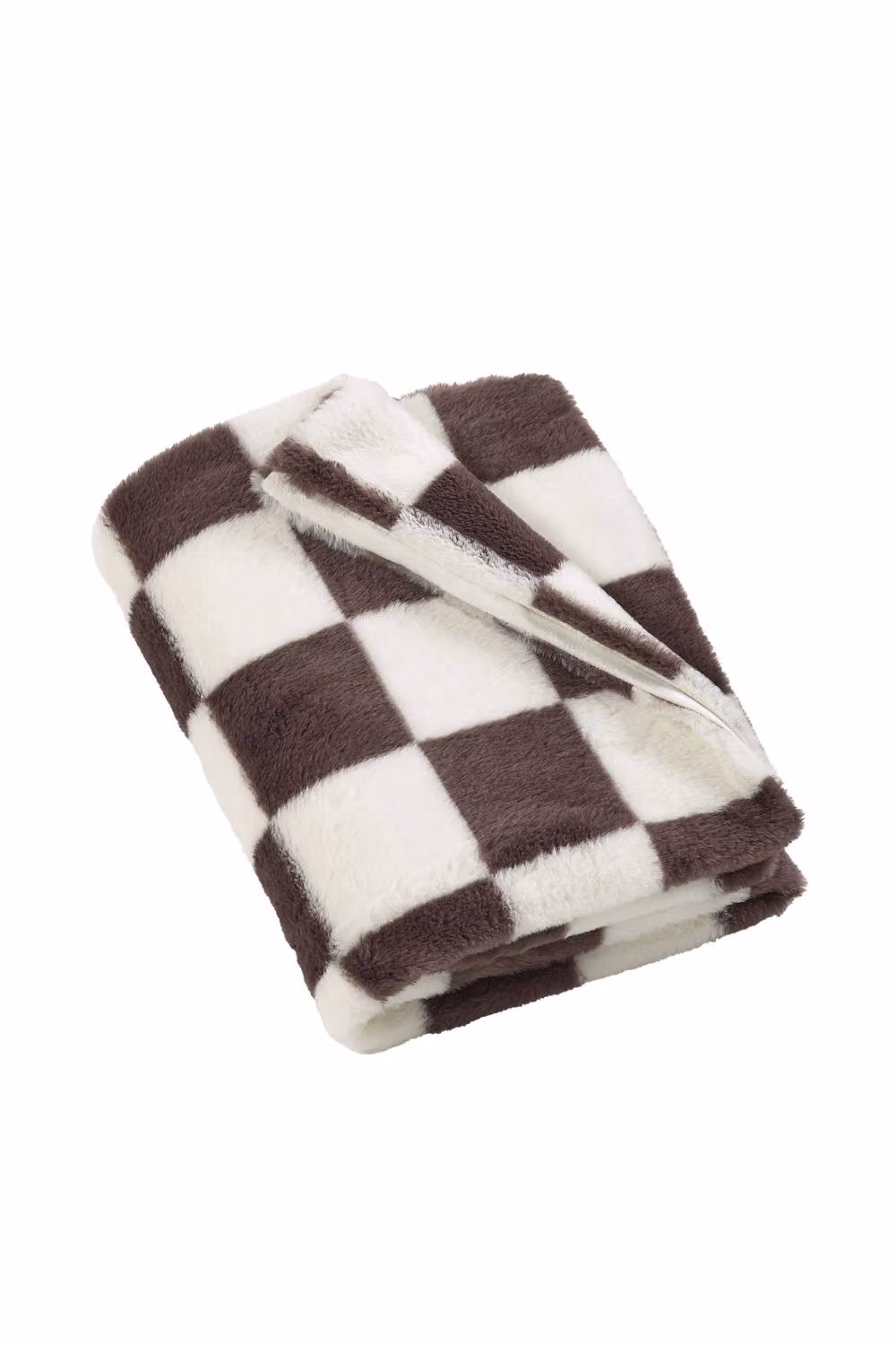 Catherine Lansfield Cosy Soft Checkerboard Fleece Blanket Throw in Brown, W/D/H: 130 x 170 cm – 4