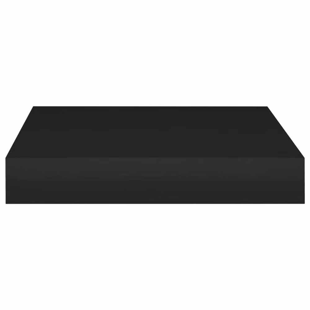 Berkfield Home Black Floating Wall Shelf with Back Panel, W/D/H: 23 x 23.5 x 3.8 cm – 4