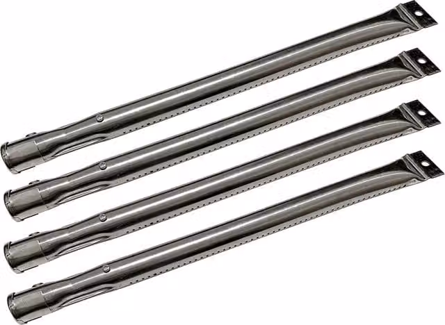 Charles Bentley Ottimo Pro 380 Replacement 4 Burner Gas BBQ Set in Silver Stainless Steel – 1