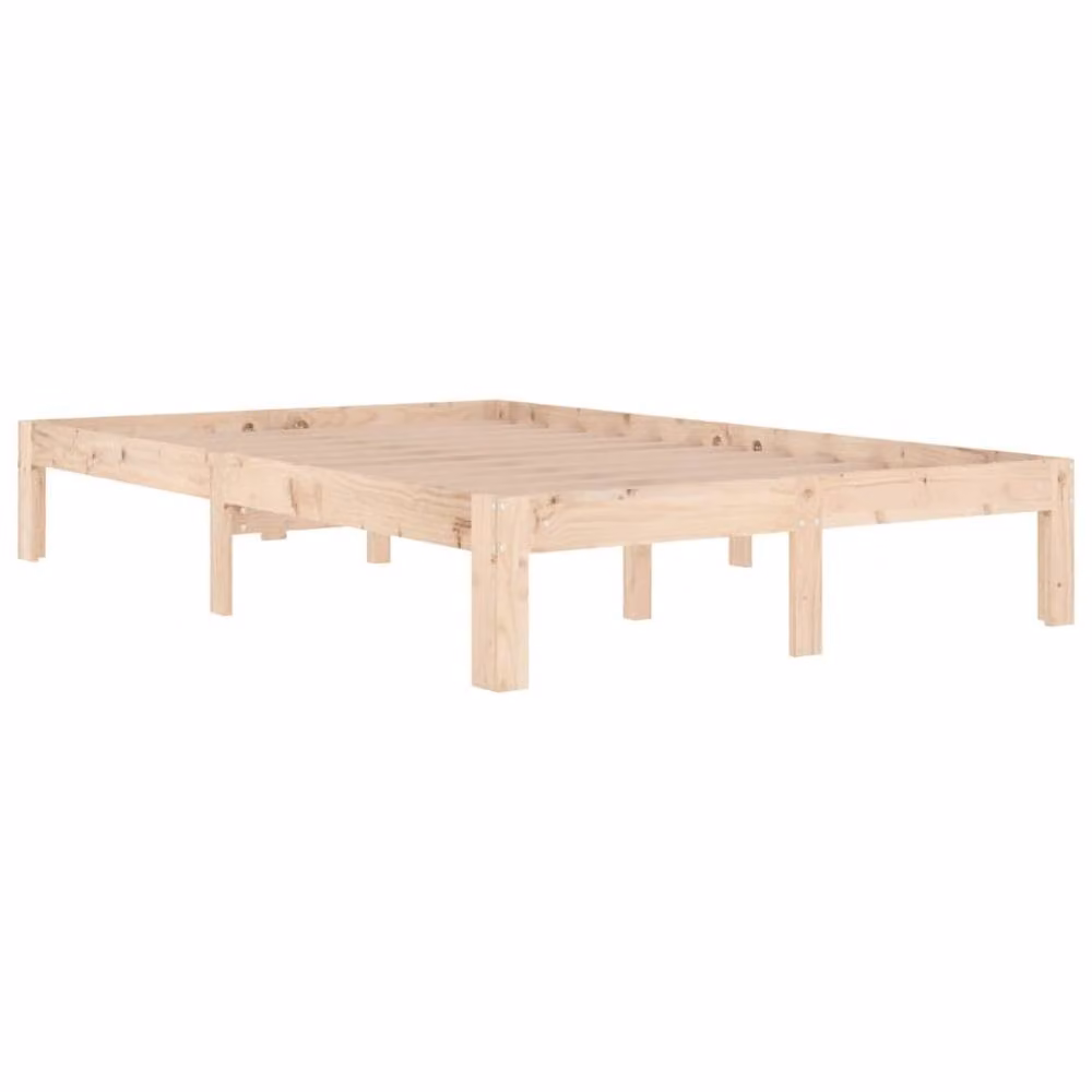 Berkfield Home Solid Wood Pine Bed Frame, Brown, W/D/H: 120 x 190 x 30 cm – 3