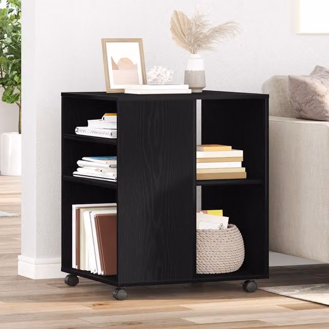 Berkfield Home Black Oak Storage Cabinet W: 60 cm, D: 53 cm, H: 72.5 cm – 1