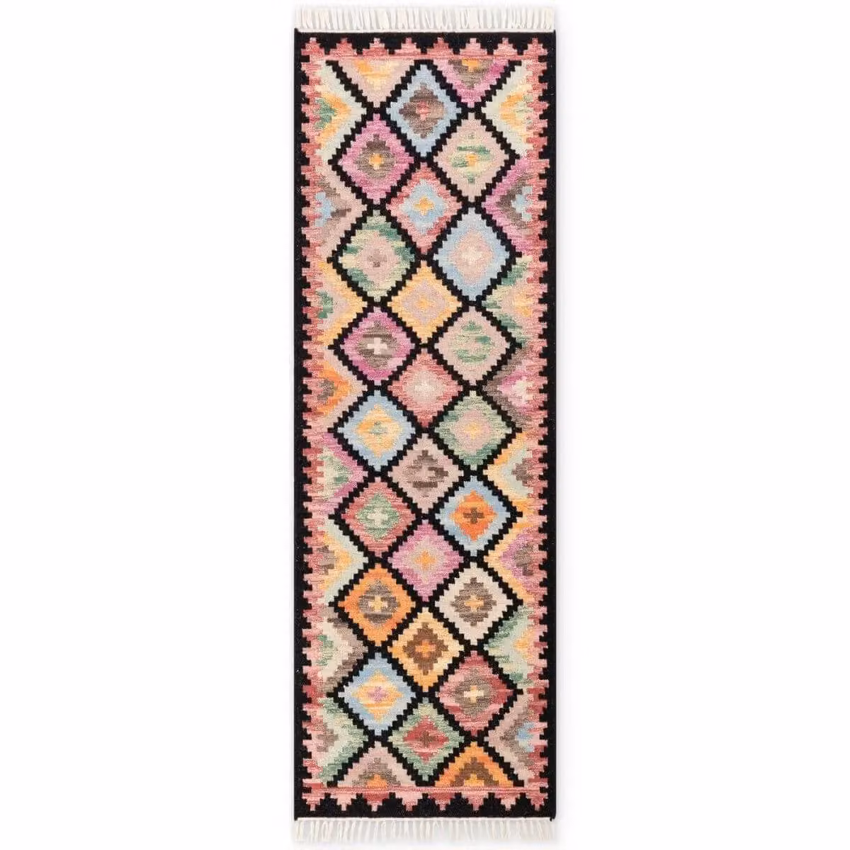 THE RUGS Kamal Kelim Handwoven Wool and Cotton Reversible Flat Weave Rug, Multicolour, W: 160 cm, L: 230 cm – 4
