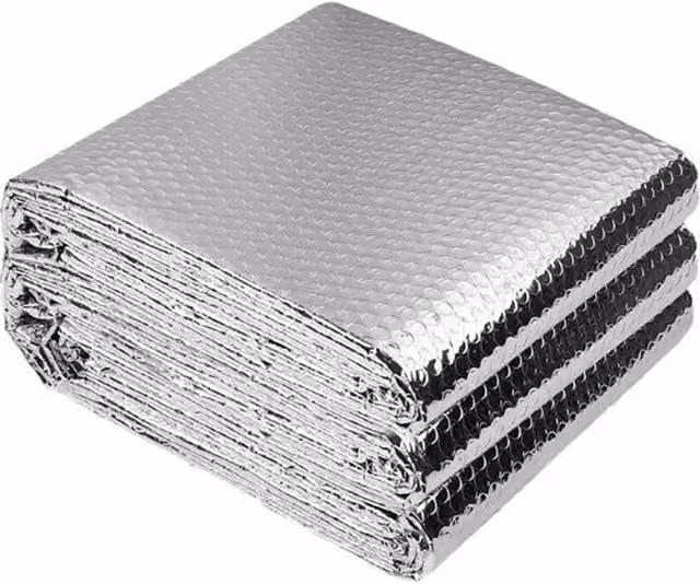 SPETLEK Silver Self Adhesive Aluminium Foil Double Bubble Insulation, W: 60 cm, L: 500 cm – 1