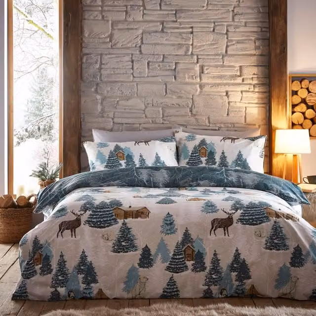 Riva Home Nature Blue Reversible Duvet Cover and Pillowcase Set – 1