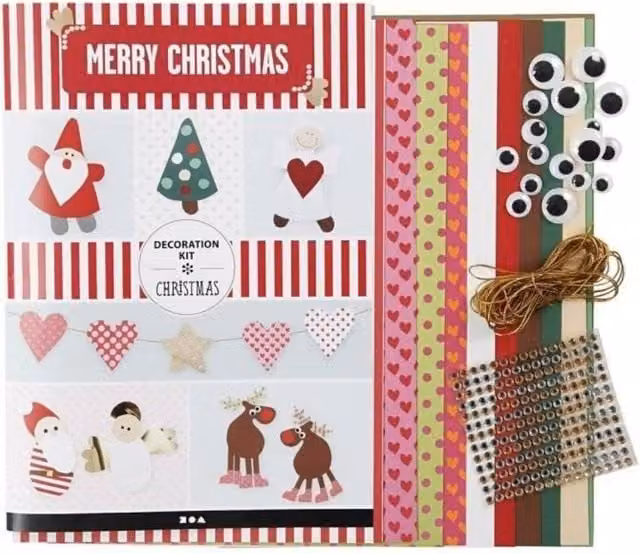 KDMD DIY Christmas Decorating Kit for Children, 2 Pack, Multicolour and Gold – 1