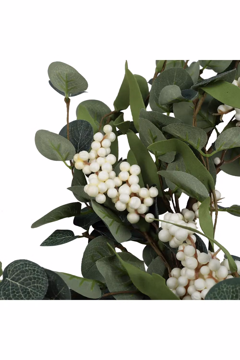 Living and Home Green Artificial Eucalyptus Leaf Hanging Wreath, Diameter: 55 cm – 5