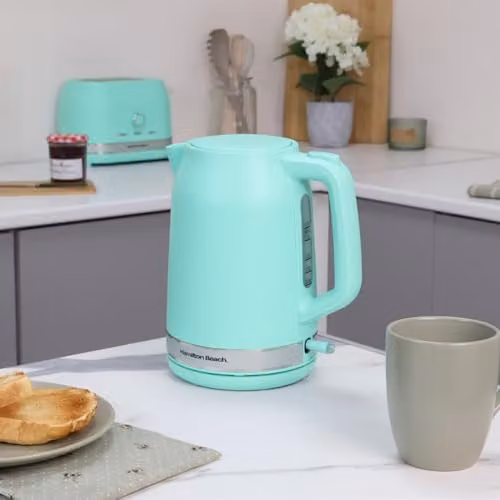 Hamilton Beach Ella Electric Kettle, 1.7 l, Green, with Auto Shut Off – 2